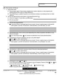 Form EA-100 Request for Elder or Dependent Adult Abuse Restraining Orders (Elder or Dependent Adult Abuse Prevention) - California, Page 3