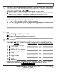 Form EA-100 Request for Elder or Dependent Adult Abuse Restraining Orders (Elder or Dependent Adult Abuse Prevention) - California, Page 4