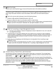 Form EA-100 Request for Elder or Dependent Adult Abuse Restraining Orders (Elder or Dependent Adult Abuse Prevention) - California, Page 6