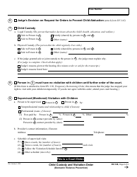 Form DV-140 Child Custody and Visitation Order (Domestic Violence Prevention) - California, Page 2