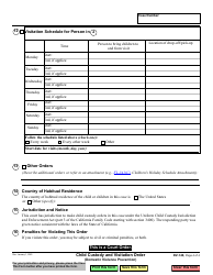 Form DV-140 Child Custody and Visitation Order (Domestic Violence Prevention) - California, Page 4