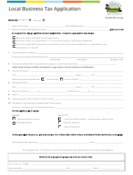 Form 151 Local Business Tax Application - Lee County, Florida