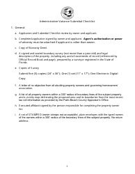 Administrative Variance Checklist - City of Greenacres, Florida, Page 3