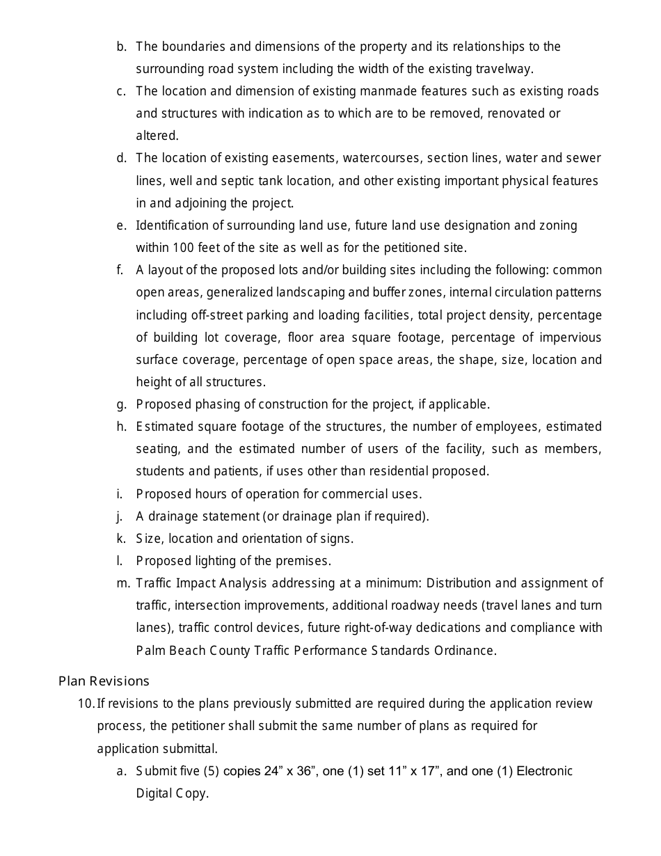 City of Greenacres, Florida Zoning Map Change Submittal Checklist