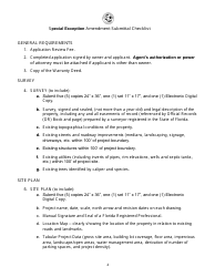 Special Exception Amendment Submittal Checklist - City of Greenacres, Florida, Page 2