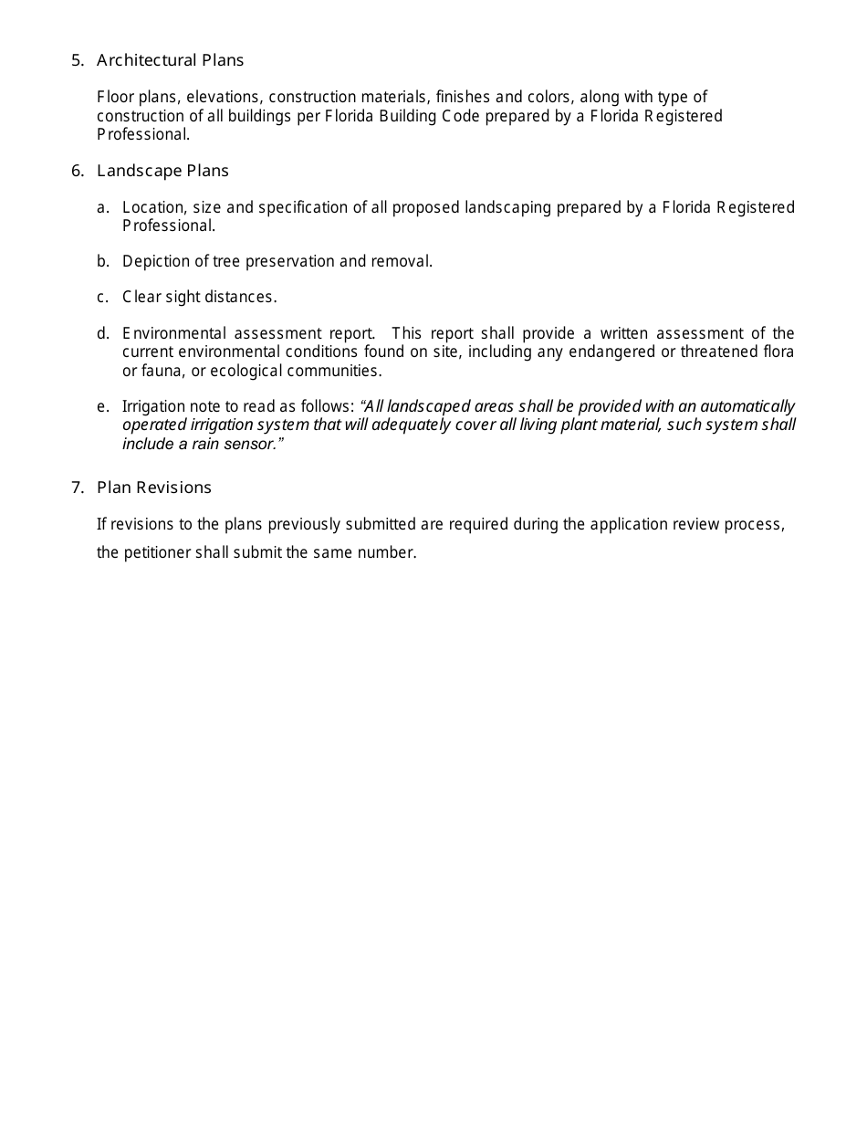 Site  Development Plan Amendment Submittal Checklist - City of Greenacres, Florida, Page 4