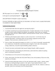 Document preview: Pre-application Meeting Request Checklist - City of Greenacres, Florida