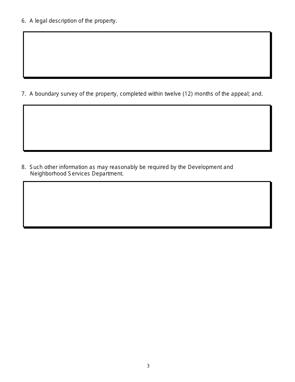 Appeal of Administrative Decision Checklist - City of Greenacres, Florida, Page 3