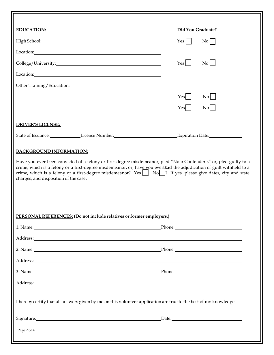 City of Greenacres, Florida Volunteer Application - Fill Out, Sign ...