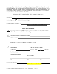 Domestic Nonprofit Corporation Certificate of Formation - Alabama, Page 5