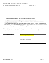 Domestic Limited Liability Company (LLC) Certificate of Amendment - Alabama, Page 2