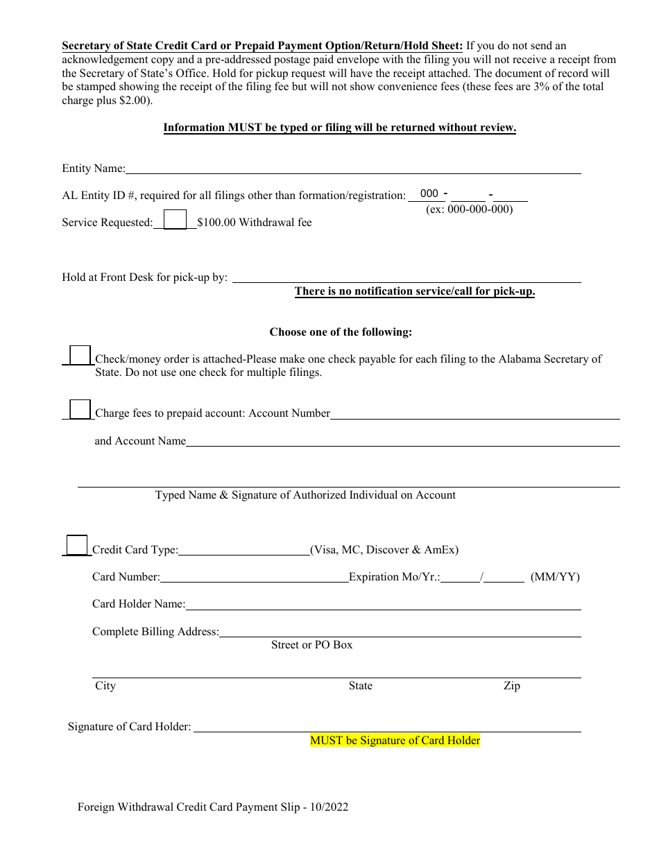 Alabama Foreign Limited Liability Limited Partnership Statement Of Withdrawal Lllp Fill Out 1088