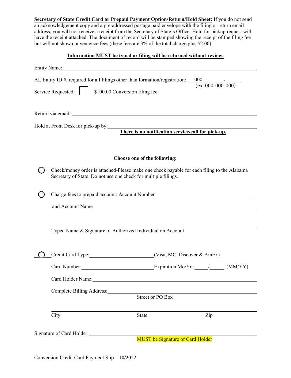 Domestic Entity Conversion to Non-registered Foreign Entity (Termination of Domestic Entity) - Alabama, Page 4