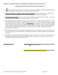 Foreign Conversion Filing: Amendment of Foreign Entity Filing Type - Alabama, Page 3