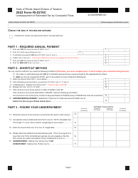 Form RI-2210C Underpayment of Estimated Tax by Composite Filers - Rhode Island