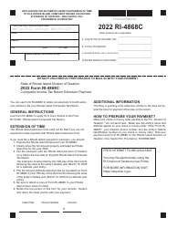 Form RI-4868C - 2022 - Fill Out, Sign Online And Download Fillable PDF ...