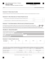 Form RI-1120S Subchapter S Business Corporation Tax Return - Rhode Island, Page 3