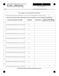 Document preview: Form RI-1120C Schedule CGM Combined Group Member Listing - Rhode Island