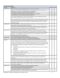 Wholesaler, Warehouse, Manufacturer Inspection Form - Nevada, Page 5