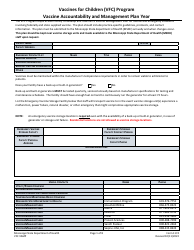 Document preview: Form 1174 Vaccine Accountability and Management Plan Template - Vaccines for Children (Vfc) Program - Mississippi