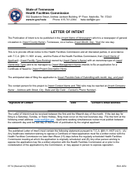 Form HF51 Letter of Intent/Publication of Intent - Tennessee, Page 3