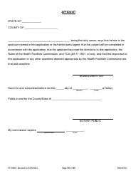 Form HF-0004 Certificate of Need Application - Tennessee, Page 15