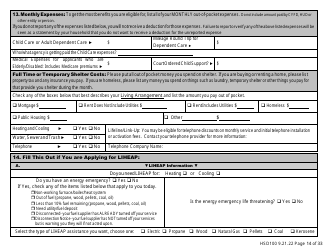 Form HSD100 Application for Assistance - New Mexico, Page 14