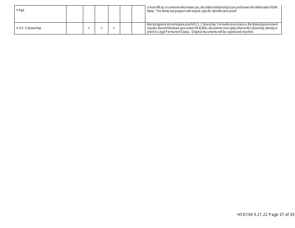 Form HSD100 Application for Assistance - New Mexico, Page 20