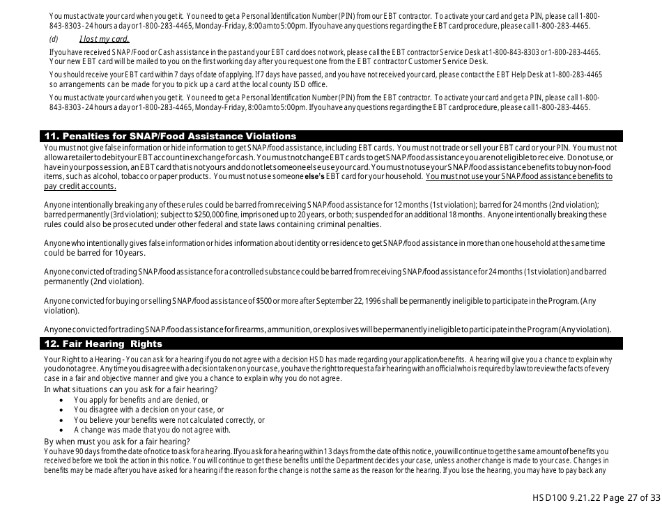 Form HSD100 Application for Assistance - New Mexico, Page 26