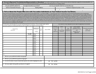 Form HSD100 Application for Assistance - New Mexico, Page 4
