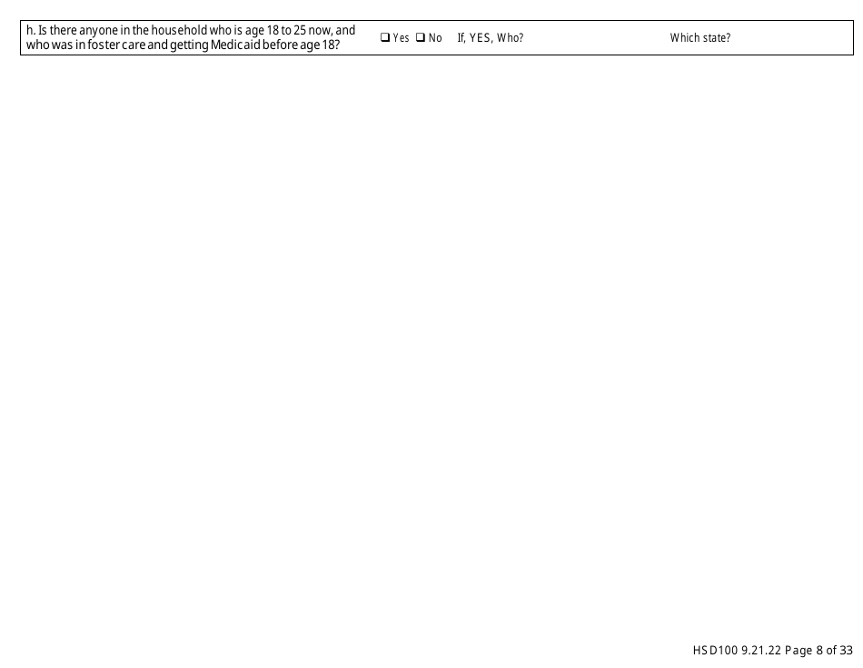 Form HSD100 Application for Assistance - New Mexico, Page 8