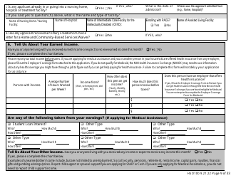 Form HSD100 Application for Assistance - New Mexico, Page 9