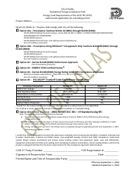 Document preview: Residential Energy Compliance Path - City of Dallas, Texas