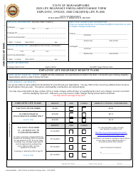 Life Insurance Enrollment/Change Form - Employee, Spouse, and Child(Ren) Life Plans - New Hampshire