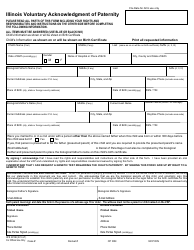 Form HFS3416B Illinois Voluntary Acknowledgment of Paternity - Illinois