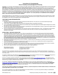 Form HFS3416B Illinois Voluntary Acknowledgment of Paternity - Illinois, Page 2