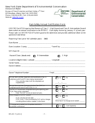 Form DS-AC-1 Dam Safety Annual Certification Form - New York