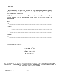 Form DS-AC-1 Dam Safety Annual Certification Form - New York, Page 2