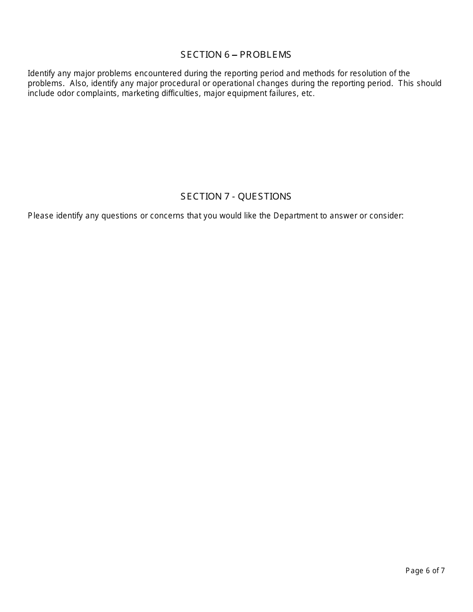 Registered Facility Annual Report - Septage Land Application (Including Composting Toilet Residuals) - New York, Page 6