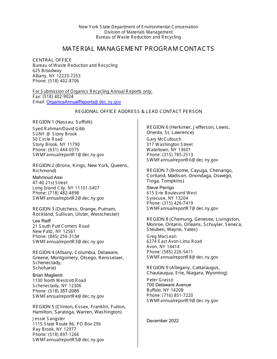 Registered Facility Annual Report - Septage Land Application (Including Composting Toilet Residuals) - New York, Page 8