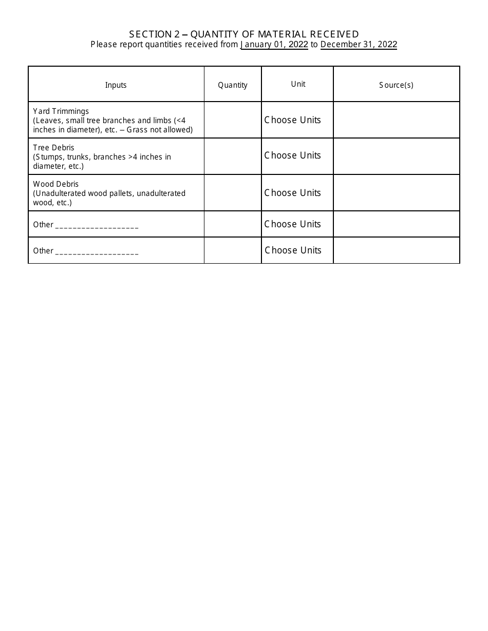 Registered or Permitted Facility Annual Report - Mulch Processing Facility - New York, Page 3