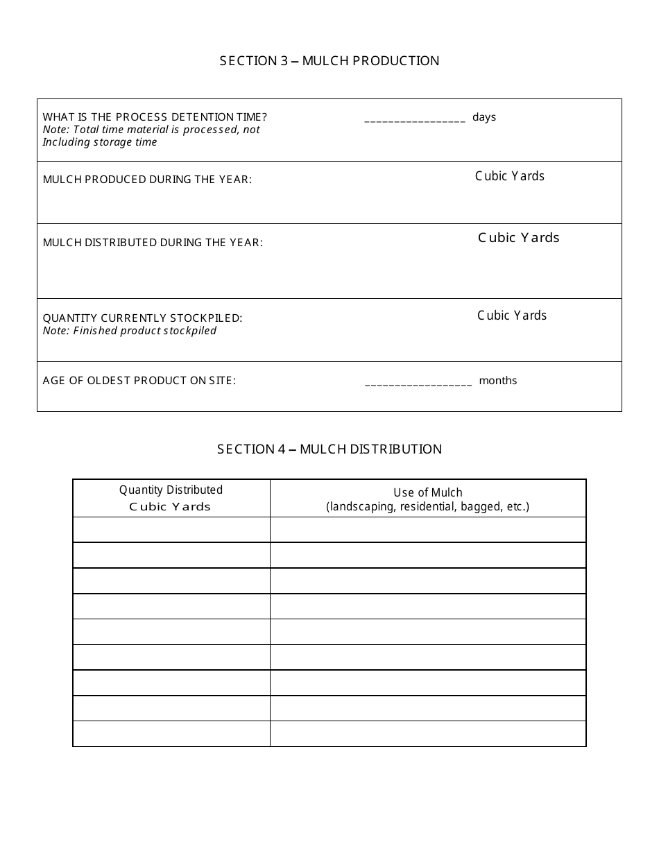 Registered or Permitted Facility Annual Report - Mulch Processing Facility - New York, Page 4