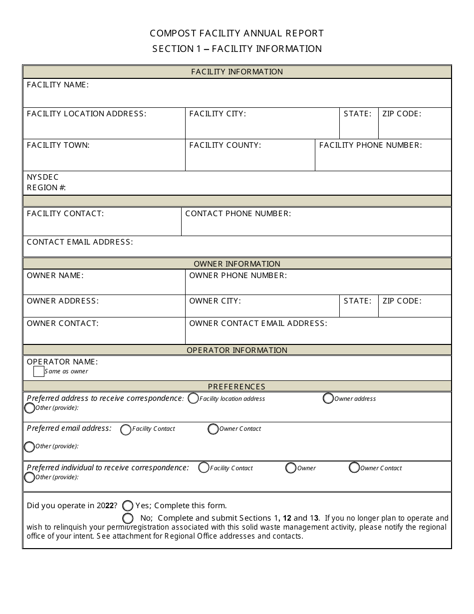 Registered or Permitted Facility Annual Report - Composting - New York, Page 2