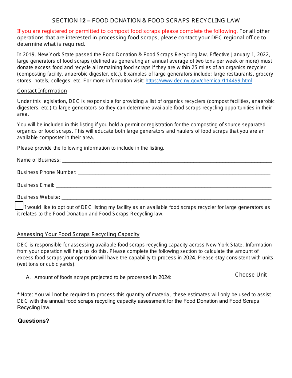 Registered or Permitted Facility Annual Report - Composting - New York, Page 9