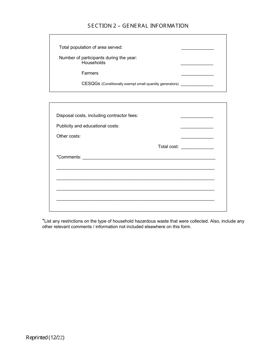 Household Hazardous Waste Collection Facility Annual Report - New York, Page 2