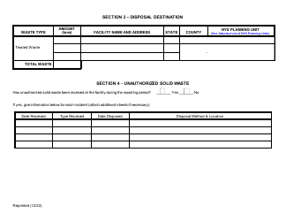 Regulated Medical Waste Facility Annual Report - New York, Page 3