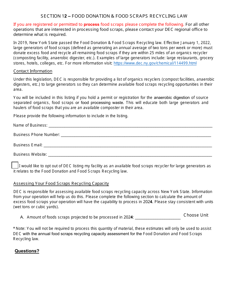 Permitted Facility Annual Report - Anaerobic Digester - New York, Page 12