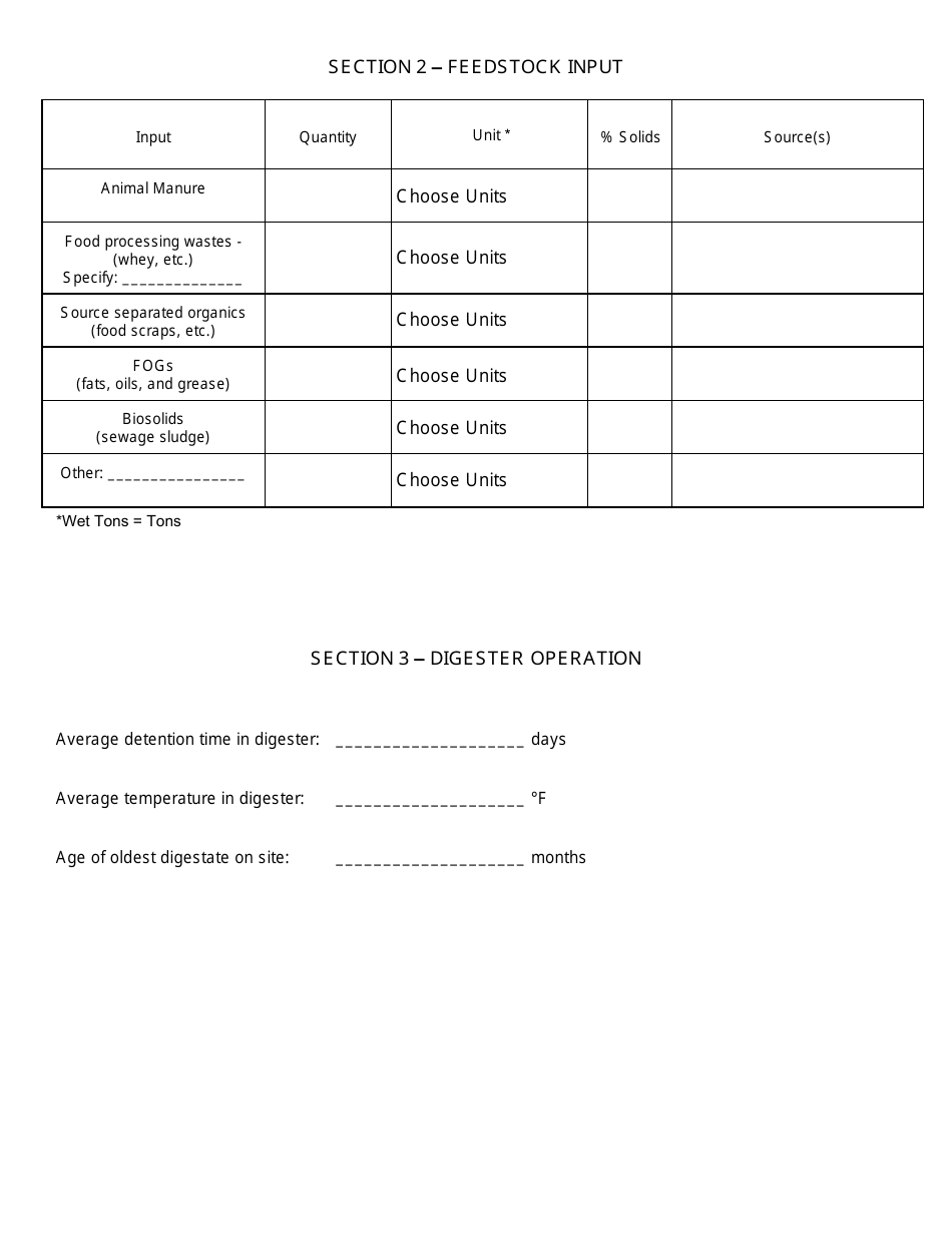 Permitted Facility Annual Report - Anaerobic Digester - New York, Page 3