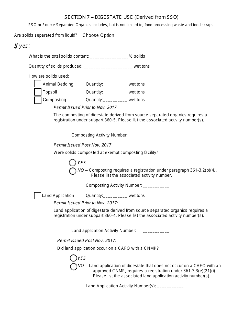 Permitted Facility Annual Report - Anaerobic Digester - New York, Page 8