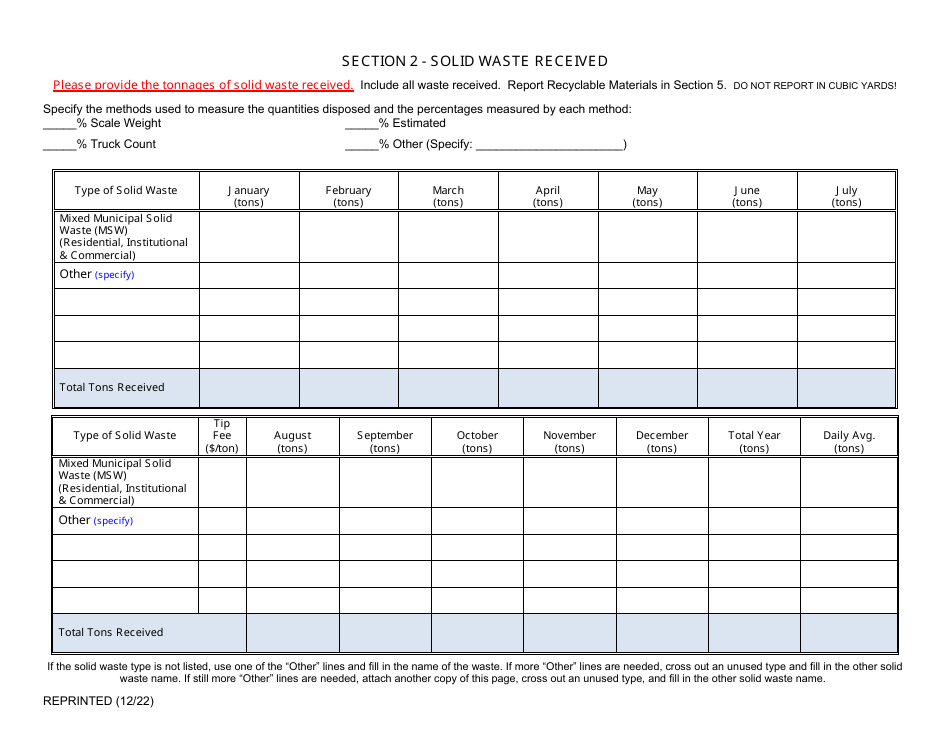 Municipal Solid Waste Processing Facility Annual Report - New York, Page 2